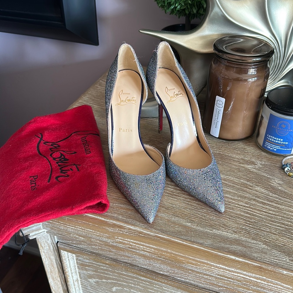 Christian Louboutin Glittering Silver Heels